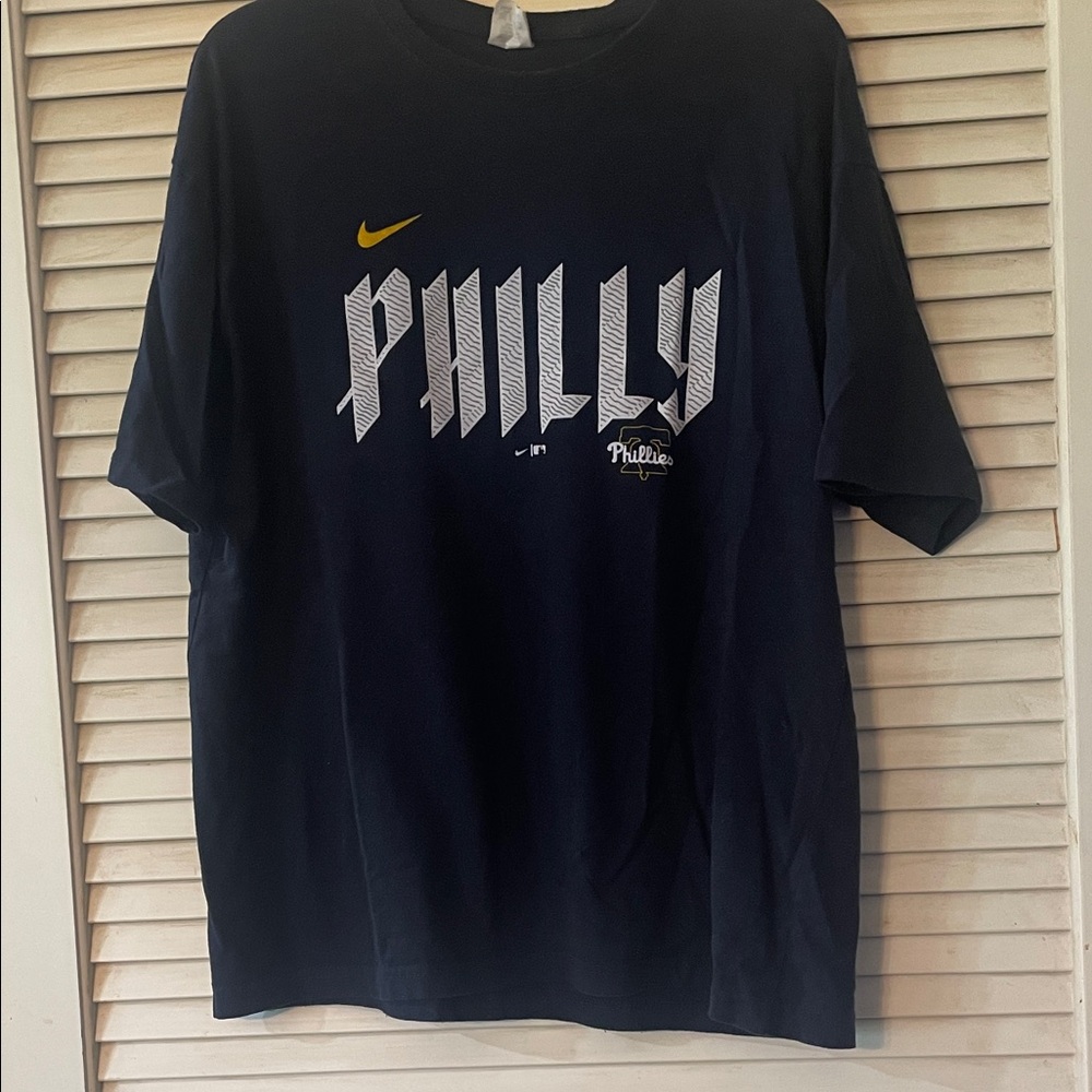 Nike Philly Navy and Gold Men's Tee